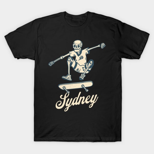 Sydney, Australia Bony Skaters Skateboarding Vacationing T-Shirt by Contentarama